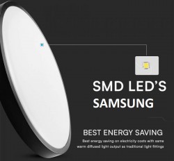 Plafoniera neagra led Samsung 18W