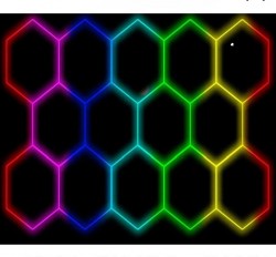 Tavan honeycomb led RGB 14 hexagoane