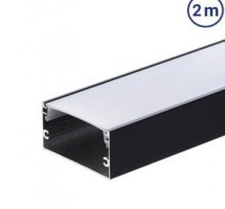 Profil led aplicat 40x20mm negru, dispersor alb