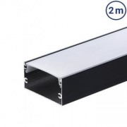 Profil led aplicat 40x20mm negru, dispersor alb