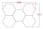 Sistem iluminat honeycomb 5 hexagoane